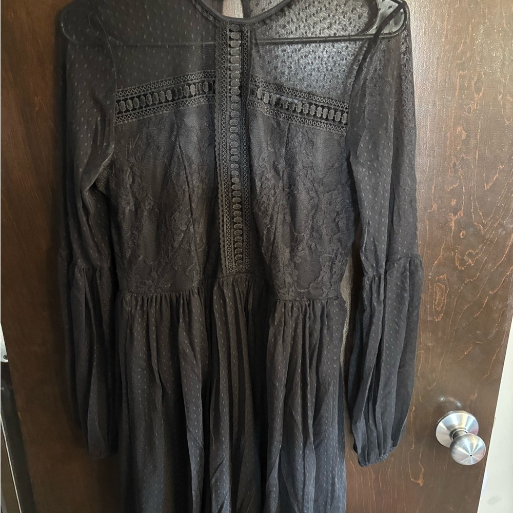 Elegant Black Lace Dress